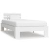 vidaXL Bed Frame | White | Solid pine wood, plywood | Single | Durable