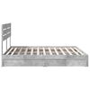 vidaXL Storage Bed Concrete Grey 180 x 200 cm Engineered Wood