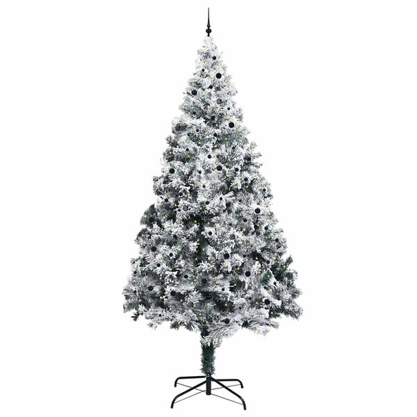vidaXL Artificial Pre-lit Christmas Tree with Ball Set Green 400 cm
