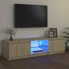 vidaXL TV Cabinet with LED Lights Sonoma Oak 140x40x36 cm