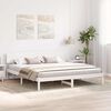 vidaXL Bed Frame with Headboard White 180 x 200 cm Solid Pine Wood