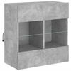 vidaXL TV Wall Cabinet with LED Lights Concrete Grey 58.5x30x60.5 cm