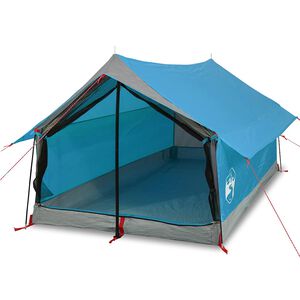 vidaXL Camping Tent 2-Person Blue Waterproof