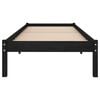 vidaXL Bed Frame without Mattress Black Solid Wood 90x200 cm