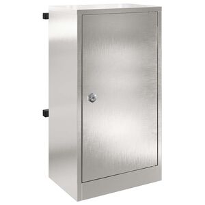 vidaXL Mailbox with Storage Black 30 x 20 x 55 cm Stainless Steel