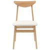 vidaXL Dining Chairs 2 pcs Natural 42 x 47.5 x 81 cm Solid Rubber Wood