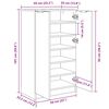 vidaXL Shoe Cabinet Artisian Oak 59x35x100.5 cm Engineered Wood