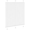 vidaXL Pleated Blind White 120x100 cm Fabric Width 119.4 cm Polyester