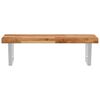 vidaXL Basin Shelf Wall Mounted Steel and Solid Wood Acacia