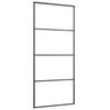 vidaXL Sliding Door with Hardware Set 90x205 cm ESG Glass&Aluminium