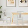 vidaXL Dining Chair 2 pcs White Solid Wood