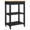 vidaXL Kitchen Trolley Plain Black 88.5 x 40 x 60 cm