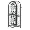vidaXL Wine Rack for 41 Bottles Black 45x36x120 cm Wrought Iron