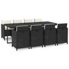 vidaXL Garden Dining Set | Black, Cream White