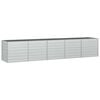 vidaXL Garden Raised Bed 400x80x77 cm Galvanized Steel Silver