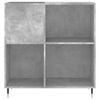 vidaXL Record Cabinet Concrete Grey 84.5x38x89 cm Engineered Wood