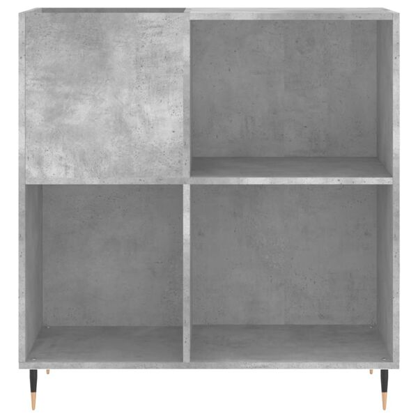 vidaXL Record Cabinet Concrete Grey 84.5x38x89 cm Engineered Wood
