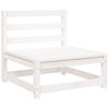 vidaXL Garden Sofas Armless 2 pcs White 70x70x67 cm Solid Wood Pine