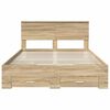 vidaXL Bed Frame with Drawer Sonoma Oak 140 x 200 cm Engineered Wood