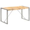 vidaXL Dining Table 140x70x75 cm Solid Rough Mango Wood