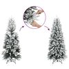 vidaXL Artificial Slim Christmas Tree with Flocked Snow 120 cm PVC&PE
