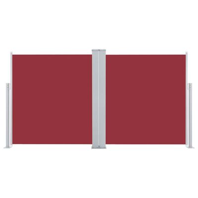 vidaXL Retractable Side Awning Red 120x600 cm