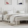 vidaXL Metal Replace Headboard White 200 cm