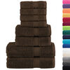vidaXL 8 Piece Premium Towel Set SOLUND Brown 600 gsm