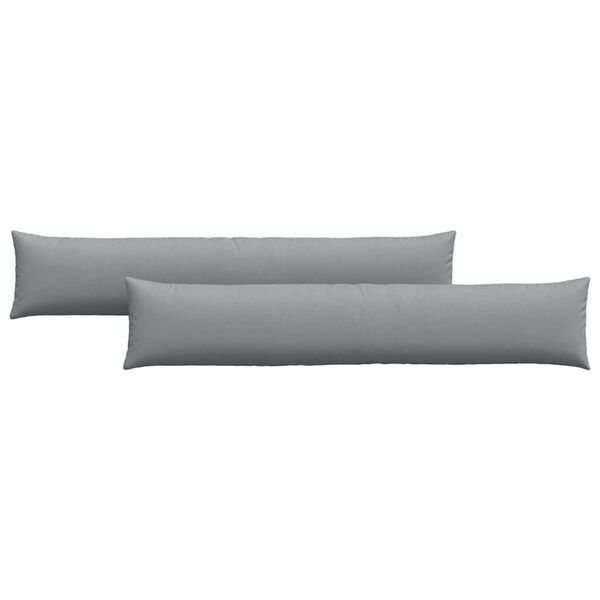 vidaXL Sofa Pillows 2 pcs Light Grey 200 x 40 cm Fabric