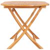 vidaXL 7 Piece Folding Outdoor Dining Set Solid Teak Wood