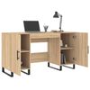 vidaXL Desk Sonoma Oak 140x50x75 cm Engineered Wood