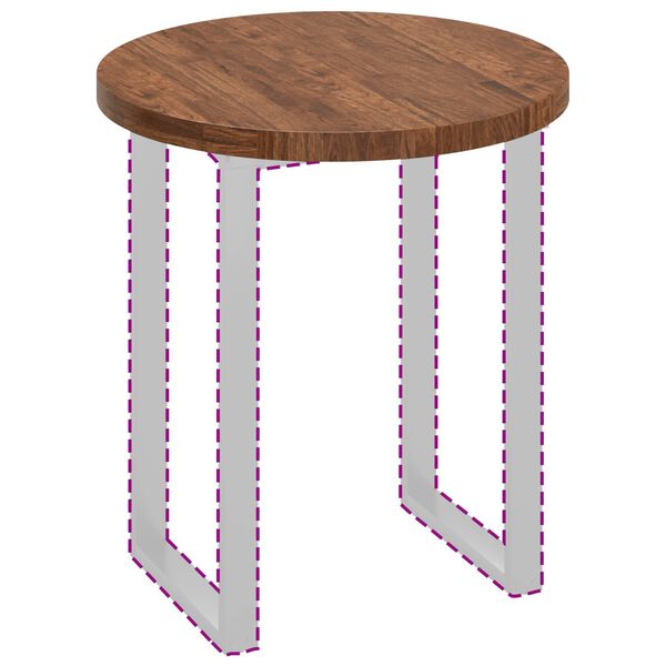 vidaXL Table Top Light Brown &Oslash; 70 x 4 cm Solid Oak Wood