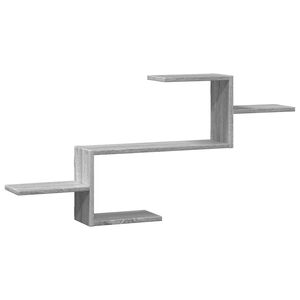 vidaXL Wall Shelf Grey Sonoma 104x15x49 cm Engineered Wood