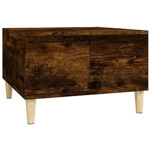 vidaXL Coffee Table Smoked Oak 55x55x36,5 cm Engineered Wood