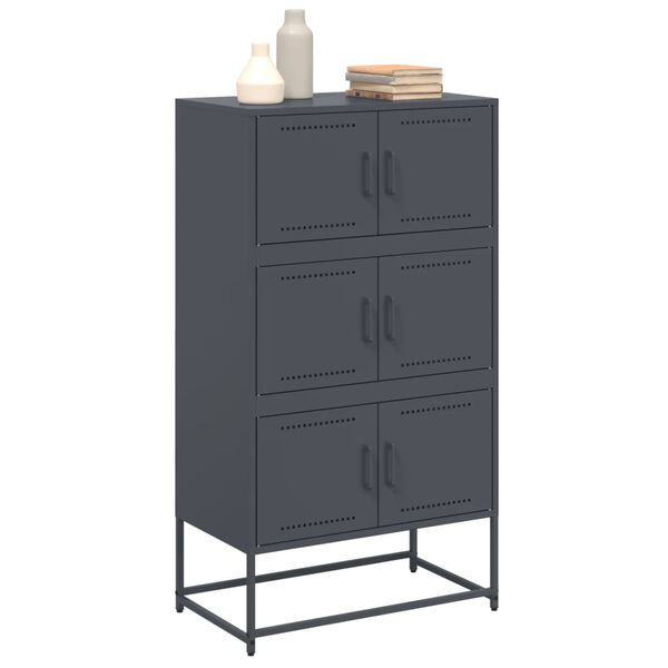 vidaXL Sideboard Anthracite 68.5x38.5x123.5 cm Steel