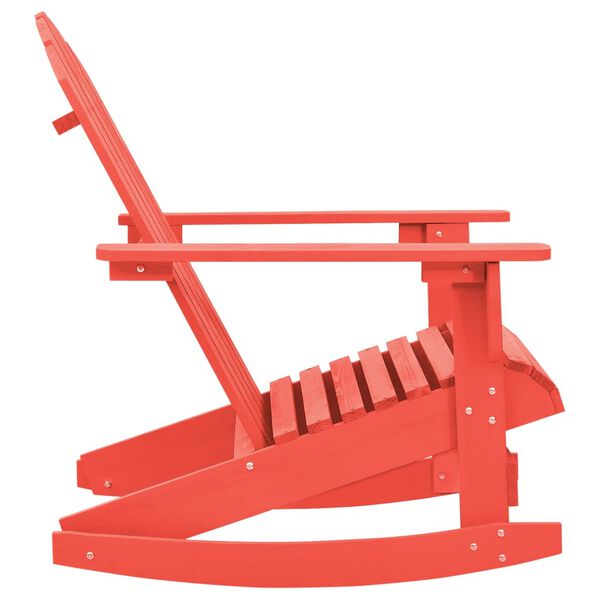 vidaXL Garden Rocking Adirondack Chair Solid Fir Wood Red
