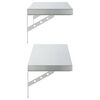 vidaXL Wall Shelves 2 pcs 75x23.5 cm Silver Stainless Steel