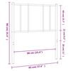 vidaXL Metal Headboard Black 90 cm