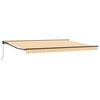 vidaXL Manual Retractable Awning Yellow and White 4 x 2 m