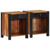 vidaXL Bedside Cabinet 2 pcs Brown 40 x 35 x 50 cm Solid Acacia Wood