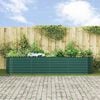 vidaXL Raised Bed Green 400 x 80 x 81 cm Steel