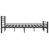 vidaXL Bed Frame without Mattress Black Steel 140x200 cm