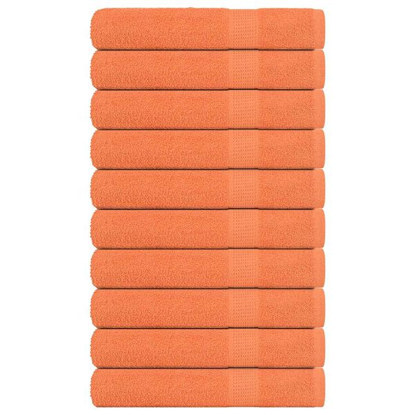 vidaXL Towels 10 pcs Orange 100x200 cm 360 gsm 100% Cotton