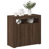 vidaXL Sideboard with LED Lights Brown Oak 80x35x75 cm