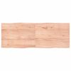 vidaXL Table Top Light Brown 160x60x(2-4)cm Treated Solid Wood Live Edge