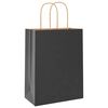 vidaXL Paper Bags 50 pcs with Handles Black 21x11x28 cm