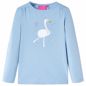 vidaXL Kids' T-shirt with Long Sleeves Light Blue 140