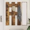 vidaXL Wall-Mounted Coat Rack Wall-mounted Smoked oak 65 x 3 x 100 cm