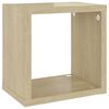 vidaXL Wall Cube Shelves 4 pcs Sonoma Oak 22x15x22 cm