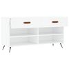 vidaXL Shoe Bench White 102x35x55 cm Engineered Wood